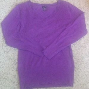 Rue21 Women's V-Neck Sweater Purple Large